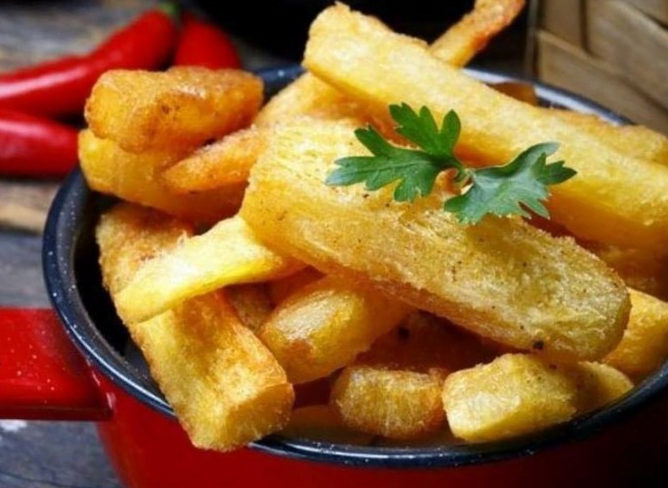 mandioca na airfryer